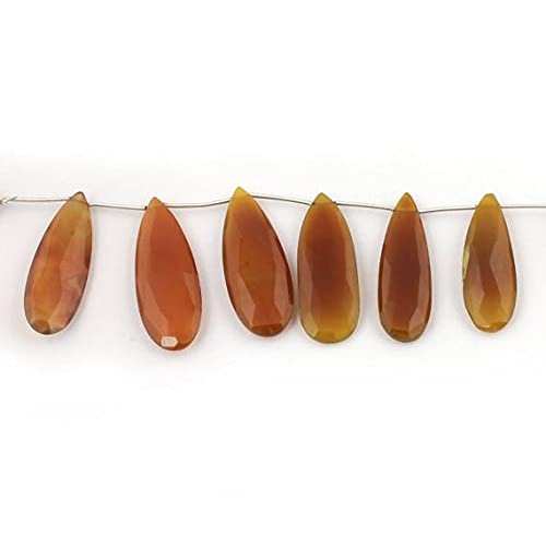 Perles de chalcédoine chocolat pour fabriquer des bijoux d'été
