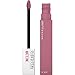 MAYBELLINE Super Stay Matte Ink Liquid Lipstick Bundle with Seductress Light Rosey Nude and Revolutionary Light Mauve Pink Shades, 1 Count Each