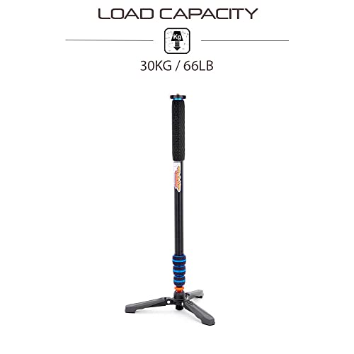 3 Legged Thing Punks Trent 2.0 Monopod With Docz2 Foot Spreader Kit - Lightweight Magnesium Alloy Camera Monopod With Multiple Uses For Heavy Equipment (Trentkitblue2.0) #TOP2