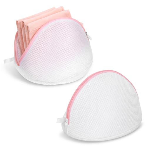 Bra Washing Bags 2 Pack Large Mesh Laundry Bags with Zipper Lingerie Wash Bag for Washing Machine Delicates Washer Protector for Bras Underwear