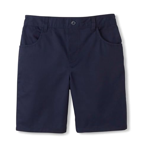French Toast Girls' Pull-On Twill Short, Navy, 6