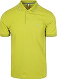 Ricamo Logo sul petto SUN68 Polo Uomo Verde Oliva A35110 Polo Modello Small Stripes on Collar S/S Sun 68 Taglia XXL