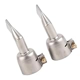 Keenso 2 -Stks Edelstahl -Lasonbit, Langlebige Kunststoffluftpfandrechte für PP PVC Blattschweißungen, 120 Grad Flache Düse