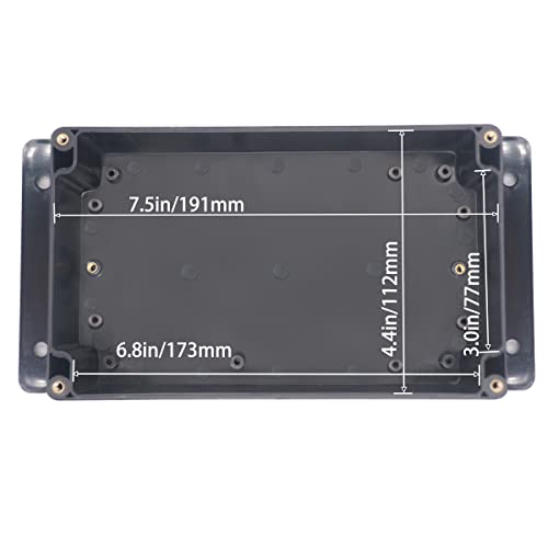 Watertight Junction Box, IP67 Waterproof Project Box Durable ABS Plastic Electronic Enclosure Case for DIY Electrical Project with Wall Fixed Ear 7.87" x 4.72" x 2.95"(200 x 120 x 75 mm) 2Pcs
