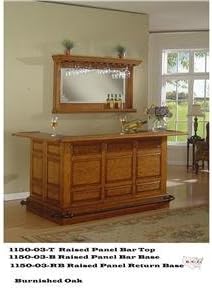 ECI Furniture Raised Panel Return Bar Front Base, Burnished Oak