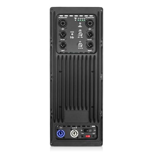 Image of Sound Town ZETHUS Series Powered Line Array Speaker System with One 18-inch Line Array Subwoofer, Four Dual 10-inch Line Array Speakers, One Caster Board, Black (ZS-118SP210BP4C)