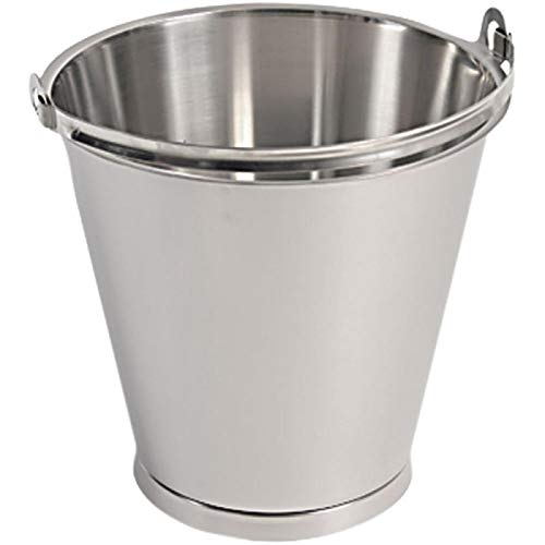 Seau en acier inoxydable 10l Linden avec pneu de fond