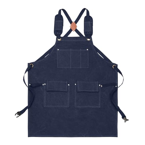 Tablier de chef en toile imperméable avec poches pour homme et femme