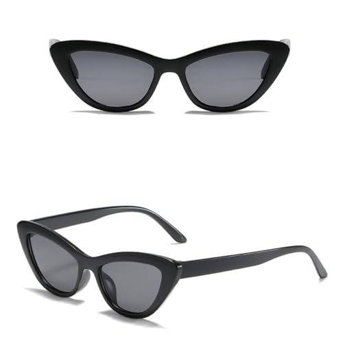ZIUTNSAV-Cat Eye Black Frame Sunglasses Women Retro UV400 Ladies Eyeglasses Women Goggles