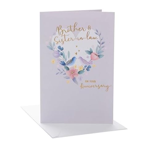 Beautiful Floral Heart Anniversary Card Cover