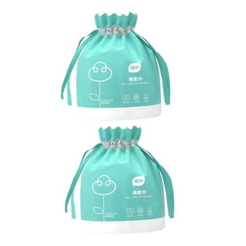 Beaupretty 2 Toallas Faciales Desechables de Algodón para Mujeres de Limpiadoras Secas y Húmedas Absorbentes para y Limpieza Facial