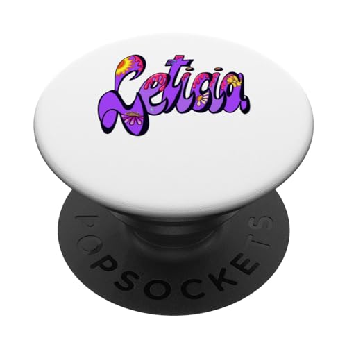 Leticia Niñas y mujeres Nombre personalizado Leticia PopSockets PopGrip Intercambiable
