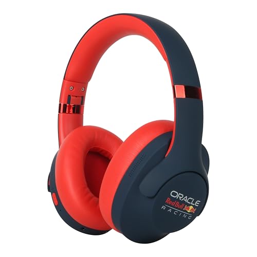Red Bull Racing - Auriculares Bluetooth RB-HP130 con Controlador de 40 mm, USB-C, batería de 11 h, Puerto AUX, Plegable, inalámbrico, con micrófono para música, Juegos, Llamadas telefónicas, Viajes y