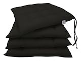 CARACTERÍSTICAS. Los cojines cuadrados negros son perfectos para aportar comodidad a tu hogar. La tela de la funda se compone de 55% algodón y 45% poliéster. El relleno es de poliéster 100%, robusto y confortable.