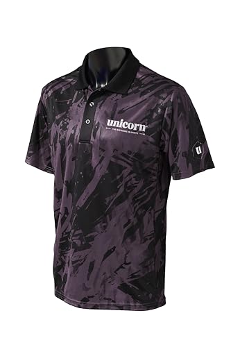 Unicorn Dart-Shirt Pro-Tech-Camouflage kühles atmungsaktives weiches Micro-Mesh-Polyester 3-Tuk-Polyester schwarzer Kragen und weißes Unicorn Logo erhältlich in 5 Farben und Größen S bis XXXXL