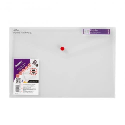 Polyfile Twin Pocket Clear Foolscap [Pack 5] + Free finchley Refill Pen (3)