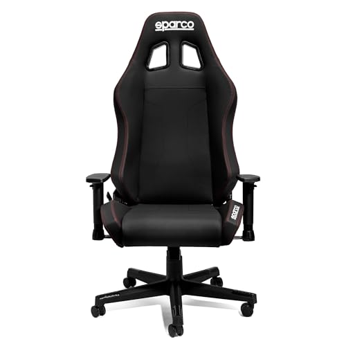 Isolamenti Sedia Ufficio Gaming Coach, Schienale Reclinabile 150°, Braccioli 2D, Supporto Lombare, Ecopelle, 60x60x100 cm (Nero - Cuciture Rosse) - Sedia gaming - Immagine 1