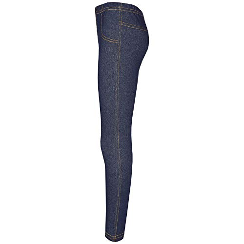 Kids Girls Stretchy Jeggings Blue Denim Jeans Pants Leggings Trousers 2-13 Years3