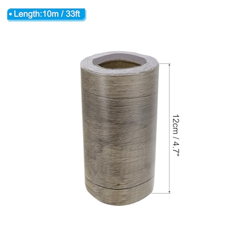 Image of PATIKIL Wood Grain Repair Tape 4.7in x33ft, Self Adhesive Realistic Textured Repair Tape Patch for Floor Door Table Cabinets Desk, Yellow Teak