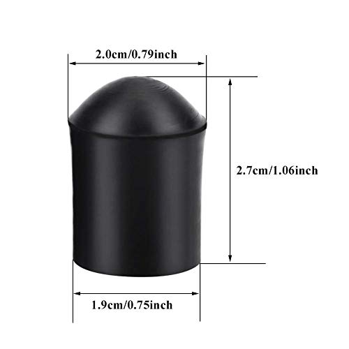 Double Bass Endpin Rubber Tip Stopper, Set Of 2 Upright Bass Parts Replacement Rubber Tip For Double Bass End Pin Protector Black #TOP1