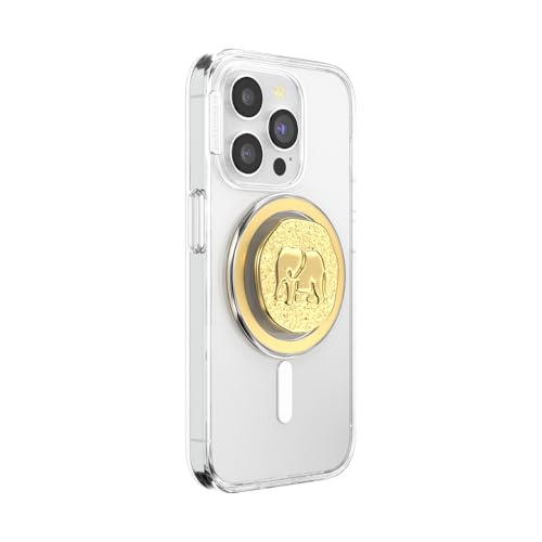 Image of PopSockets Phone Grip for MagSafe, Magnetic Holder, Phone Stand, Enamel - Elephant Token