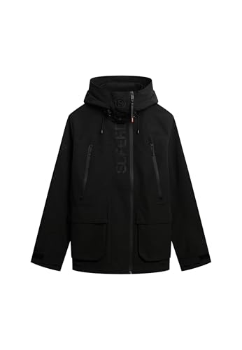 Superdry Homme Veste Coupe-Vent EMB Ultime, Stealth Black, L
