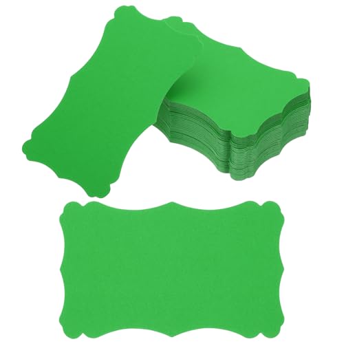 Tarjetas de visita en blanco para eventos, mini notas verdes con encaje para dedicatorias