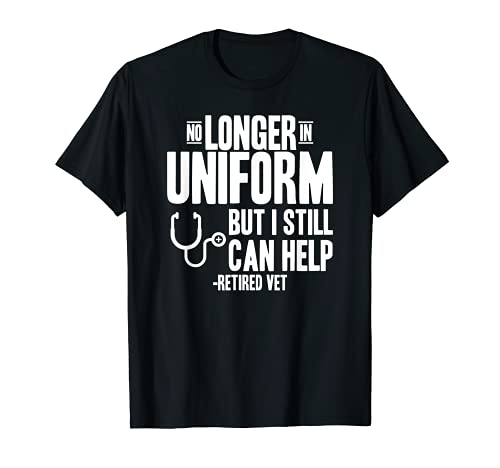 Proud Retired Veterinarian Quote Vet Retirement T-Shirt, Black