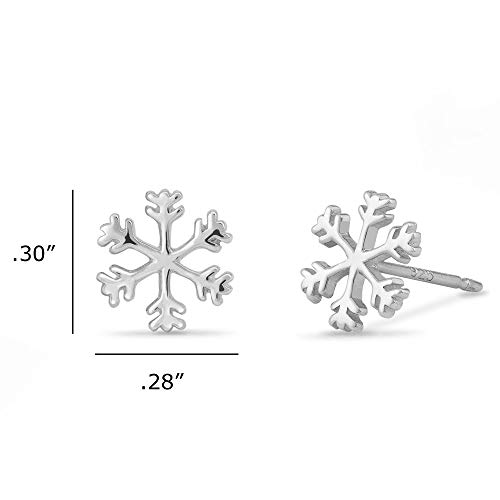 Boma Jewelry Sterling Silver Snowflake Stud Earrings #TOP4