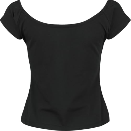 Black Premium By Emp Donna T-Shirt Nera Con Scollo A Barchetta M - 2