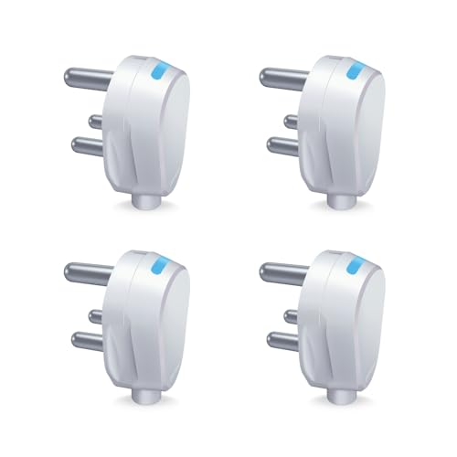 Image of Anchor by Panasonic Plug Top 16A, 3 Pin, with LED Indicator, ISI Certified, Ideal for ACs, Geysers, Fridges & More - White (Pack of 4)