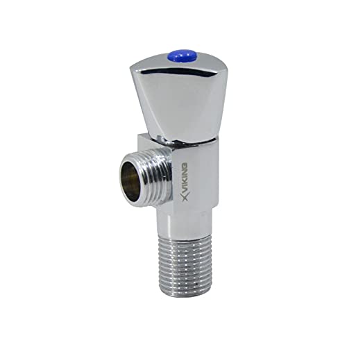 Viking Brass Angle Valve - Turbo Thread Size [1] 15mm (1/2”) Thread Size [2]15mm (1/2”), Outer | Polished CP Finish,shut off valve for wash basin area and geyser area (B094XSYGPF) Amazon Price History, Amazon Price Tracker
