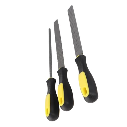 Yctze Juego de Limas de Madera de Dientes Gruesos de 3 Piezas, Herramientas Manuales de Acero Al Carbono para Desbarbar, Pulir y Trabajar la Madera