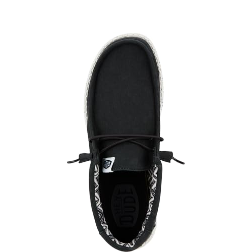 Image of HEYDUDE Men's Wally Stretch Canvas Loafers | Lightweight Slip On Shoes | Casual Walking, Travel & Everyday Style
