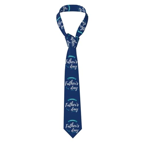 Wegphh Happy Father's Day Novelty Ties for Men,Funny Necktie,Outfit Accessory for Wedding,Party, Meeting,Celebration