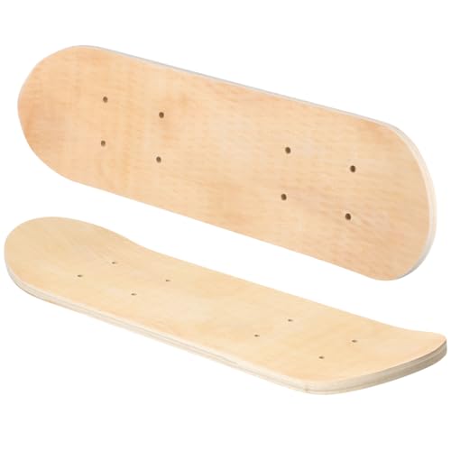 Kisangel 2pcs Blank Plain Skateboard DIY Graffiti Skateboard Deck Unfinished Wooden Deck, 43.00X13.00X1.00cm