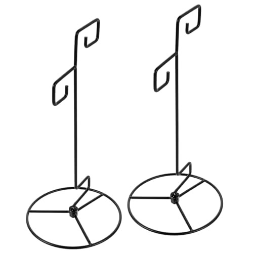 Toddmomy Soporte Hidropónico de Hierro Negro para Jarrones y Macetas de Vidrio 2 Piezas Exhibidor Compacto para Decoración de Hogar Bodas y Oficina Soporte Colgante para Plantas