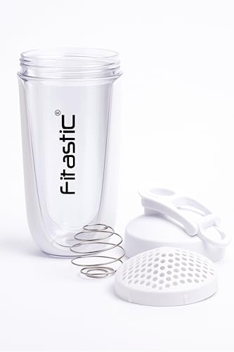 Image of Fuel Shaker Bottle - 700 ml | BPA-Free, Leak-Proof with Mixing Mesh | Premium Black Protein Shaker for Gym & Fitness (Pack of 1, White, PET)