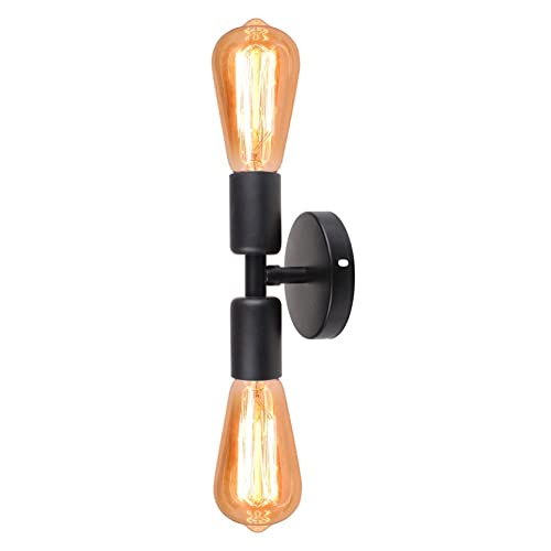 Aplique de pared 2 luces loft retro industrial para techos altos 2