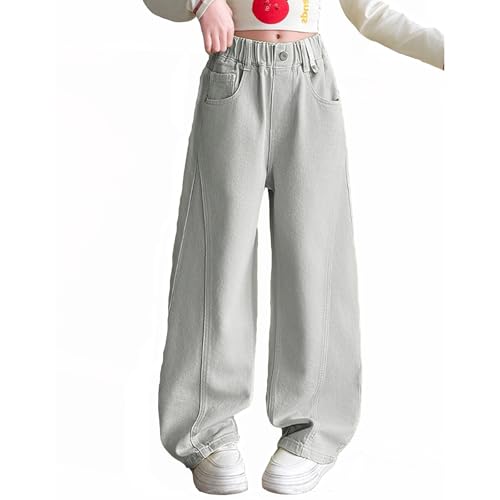 Jean baggy enfant de qualité supérieure, pantalon fille en denim doublé