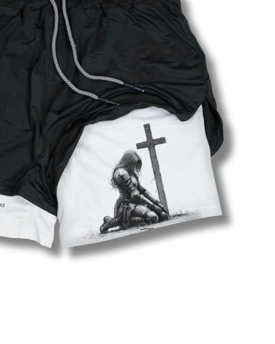 SAVD Christian Performance Shorts - Women's Gym & Sport Shorts with Pockets & Compression Liner, Bible Verse Activewear2