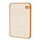 Schneidebrett Kunststoff BPA Frei, Schneidebrett Set für Küche mit Größen, Küchenbrett Antibakteriell Cutting Board, Weizenstroh Rutschgummi für Fleisch Gemüse Obst (Gelb,30,5 x 20,5 cm)