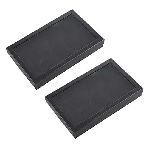 WildernessRose 2X 36 Schluessel Schmuck Kaestchen Lagerung Ohrringe Display Box Schmuck Organizer Halter Transparent Fenster Anzeigen Fall Schwarz Cover