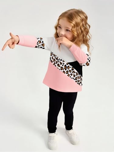 Image of Tween Girl's Letter Print Top + Jogger Pants 2 Piece Outfit Set Kids Clothing, Sizes 6-14 Years