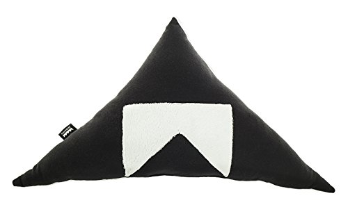 Paparajote Factory 1706 Postre en Forma de triángulo y cojín de Corte para Metal y poliéster/Forro Polar Blanco/Negro (45 x 60 x 14 cm