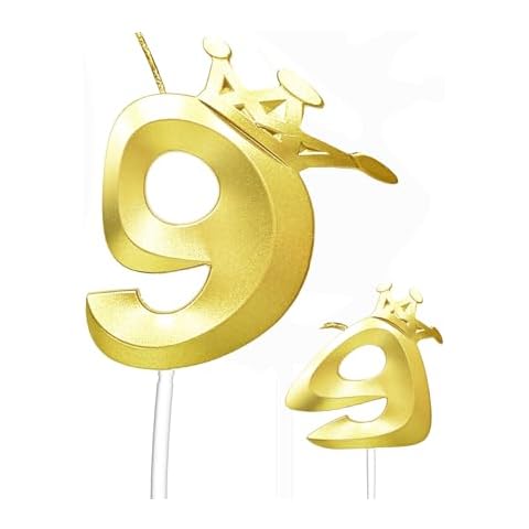 Number Birthday Candle 3D Crown Designed Cake Topper Cover