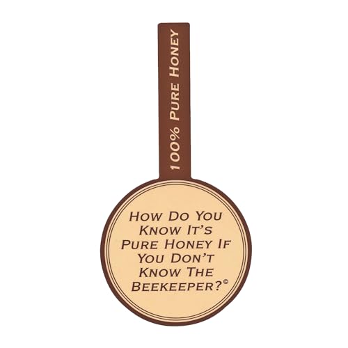 Mann Lake Round Beekeeper Label, Seal Tamper Proof Tab, Certifies Local Honey, Easy-to-Apply, Boost Honey Sales, Multi-Surface Applicable, Roll of 250, (2 1/4")