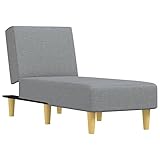 Teenpull Chaise longue Tela Gris Claro, Sofá Cama Ajustable para Sala de Estar Salón Individual Cómodo Sillón para Adultos Muebles de Interior con Acolchado de Espuma