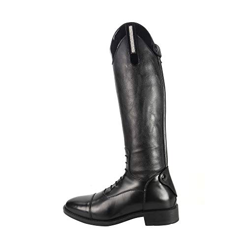 Brogini Como Piccino Patent Top Kids Long Riding Boots EUR 37 Black