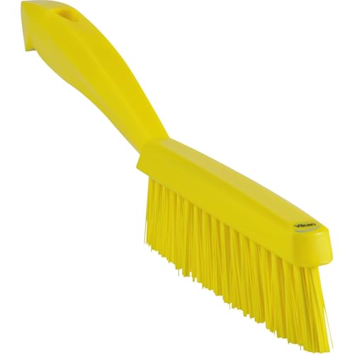 Image of Vikan 41956 Brush,Narrow Hand,Stiff,11 inch x .75 inch,PP /PBT,Yellow